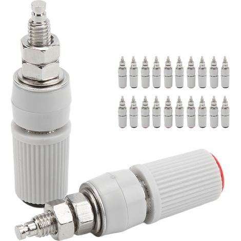 Lot de 20 Connecteurs M5 Noir Rouge 4mm Douille Prise Adaptateur Banane Jack (1/5)
