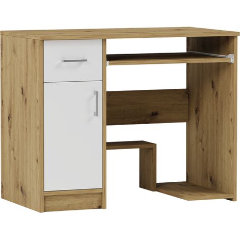 Kleiner Computer-Schreibtisch links Artisan Mix 90 x 50 cm Modern N10 (1/5)