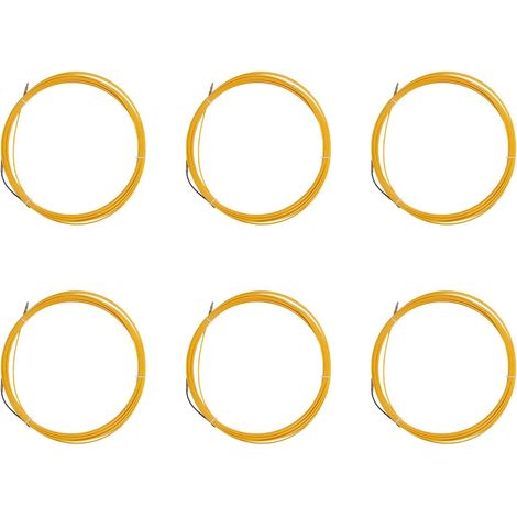 6pièces 20M Câble ÉLectrique de Fibre de Verre de Dispositif de Guide de 3Mm Poussent des Extracteurs Conduisent le de Bande de Poissons de Rodder de Serpent de Rodder (1/5)