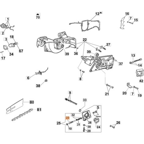 Pistoncino motosega modelli 956 GS630 GS820 ORIGINALE OLEOMAC 097000069B