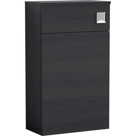 Nuie Athena Back to Wall WC Toilet Unit 500mm Wide - Charcoal Black