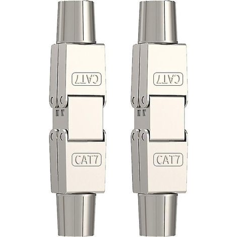 Adaptateur de jonction et rallonge de câble RJ45 Cat7 pour connexion réseau, entièrement blindé (1/4)