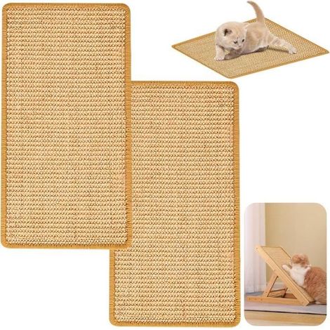 Tapis griffoir - Non spécifié - 25 x 50 cm - Sisal - Antidérapant - Lot de 2