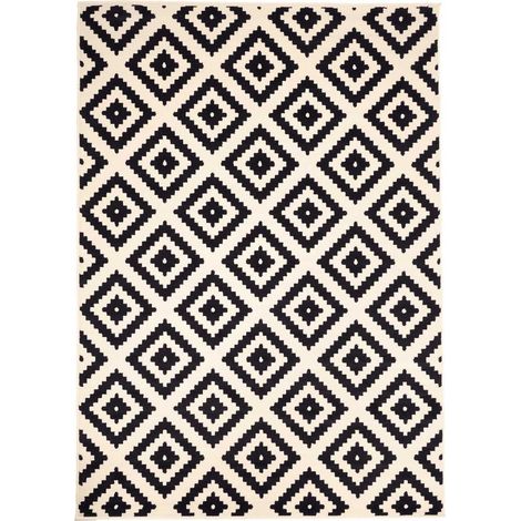 Tapis salon et chambre 200x290 crème rectangle tissé motif scandinave LYN1 ROMA (1/5)