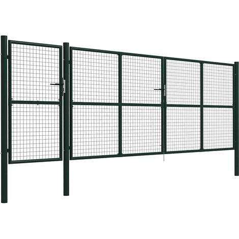 Maison Exclusive - Gartentor aus Stahl 500 x 150 cm Grün