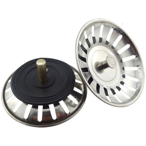 2PCS Bonde à panier universelle 8 cm Filtre à Évier de Cuisine en Acier Inoxydable Filtre Bouchon d'Évier (1/5)