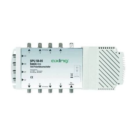 Axing SPU 58-05 SAT multiswitch Ingressi (Multiswitch): 5 (4 satellitare / 1 terrestre) Numero utenti: 8 compatibile Qu (1/2)