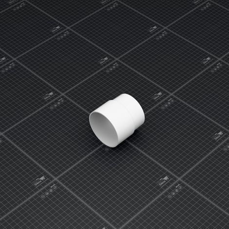 Manchon M/F pour tuyau 80 mm - Blanc