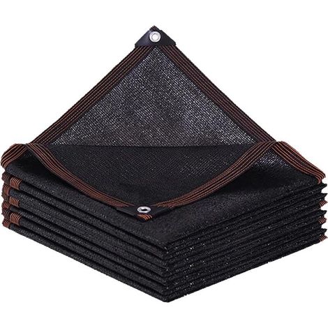 Maglia ombreggiatura - rete ombreggiante con occhielli - 70% del costo di ombra - Resistente ai raggi UV Per la protezione delle piante, serre, rifugio o canile - 3 x 4 m - Nero (1/5)