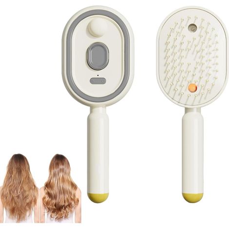 Brosse à Vapeur électrique 3 En 1 - Spray Nano Et Peigne Massage Rétractable - Pour Cheveux Secs Et Humides - 1 Pièce (1/5)