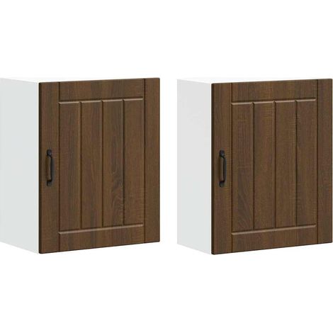 Maison Exclusive - Pensili da cucina 2 pz Lucca in Legno Multistrato color rovere Marrone