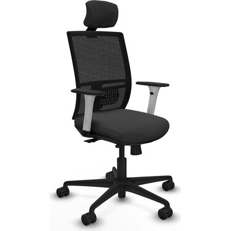 Silla de oficina piqueras y crespo Yunquera cuero sintético gris oscuro espuma gruesa (1/2)