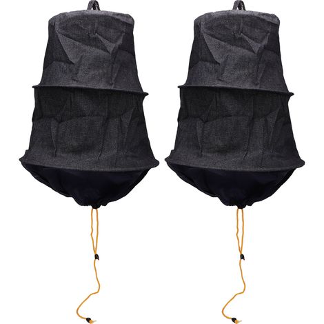 Cage à essaims en denim, 2 pièces, attrape-essaims, matériel d'apiculture d'extérieur, outil noir (1/5)