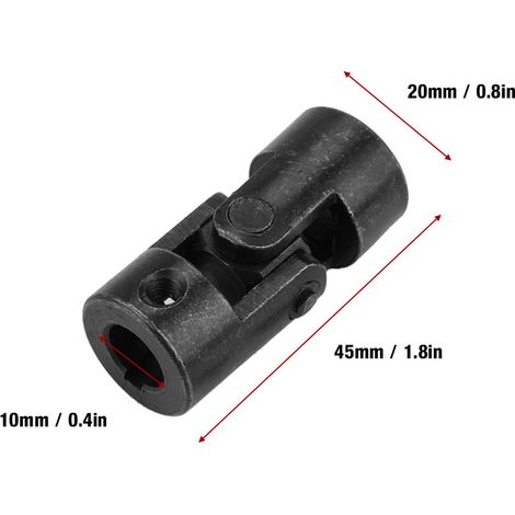 Accouplement d'arbre universel 10x20x45mm avec clavette pour moteur et bricolage (1/5)
