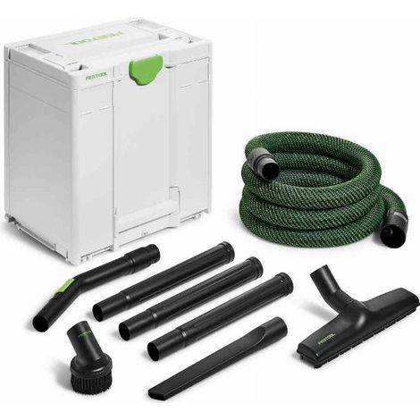 Festool – Kit de nettoyage artisan RS-HW D 36-Plus – Tuyau d'aspiration Ø 36mm – Buse pour sols D 36 – Systainer SYS3 M 437 – 577258