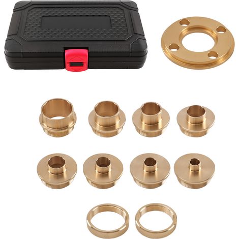 8pc Brass Router Guide Bush Set for Freud Makita Template Bushing 1/4-7/8" (1/5)