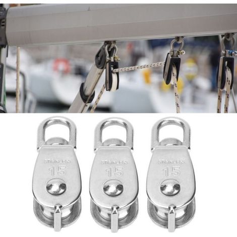 Poulie - Acier Inoxydable - Pour Levage et Suspension d'Objets Lourds - 10 Pièces (1/5)