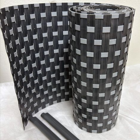 TENAX Flexi 0,19 x 2,05 m Antracite/Grigio Chiaro, Strisce Frangivista in HDPE con 2 Clip, Copertura Privacy Decorativa per Recinzioni a Pannelli, Cancellate, Ringhiere, Balconi e Giardini