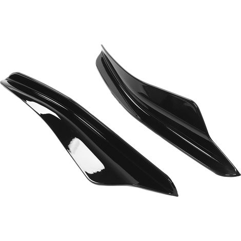 2 Maxton Style Canard-Frontstoßstangenfinnen als Ersatzteil, kompatibel mit MK8 ab 2021, Glanzschwarz, Aerodynamik-Kit (1/5)