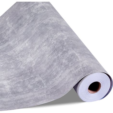 Papier Peint Autocollant Imperméable 40cm x 15m Vinyle Décoratif Style Industriel Gris Foncé pour Chambre Cuisine Bureau Salle de (1/5)