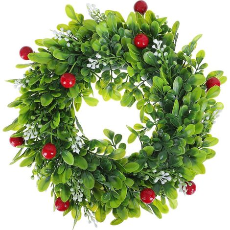 Guirlande de plantes artificielles décoratives de Noël, 4 pièces, pendentif vert (1/5)
