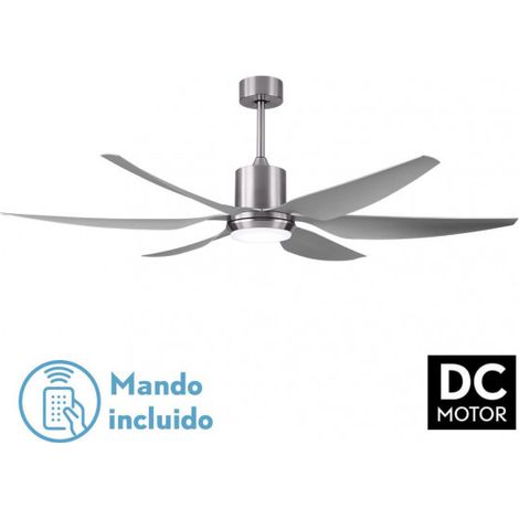 Ventilator dc otto 24w 2950lm nickel 6 Flügel silber reg.x167d 3000-4000-6000k 2flügelig mit Fernbedienung, Speicher und Zeitschaltuhr (1/3)