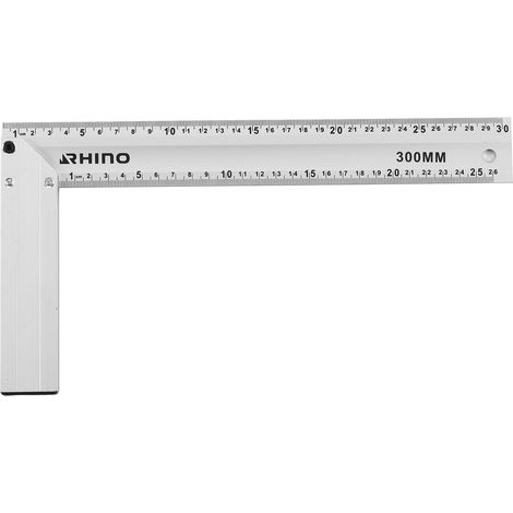 RHINO 46332 EQUERRE CHARPENTIER 250 MM MENSUISIER 300 MM EQUERRE DE TRAÇAGE LONGUEUR 300 MM VIE-FABRIQUÉ EN ALUMINIUM-HAUTE QUAL