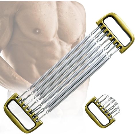 Extenseur de Poitrine 7 Ressorts Amovibles pour Homme avec poignée en Alliage d'aluminium et Ressorts d'exercice pour la Maison, Le Fitness, l'entraînement Musculaire, Le Bodybuilding (1/5)