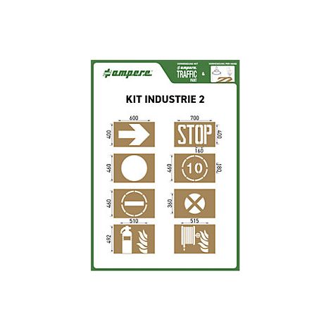 Ampere  Set di dime per segnaletica  industria 2  8 dime