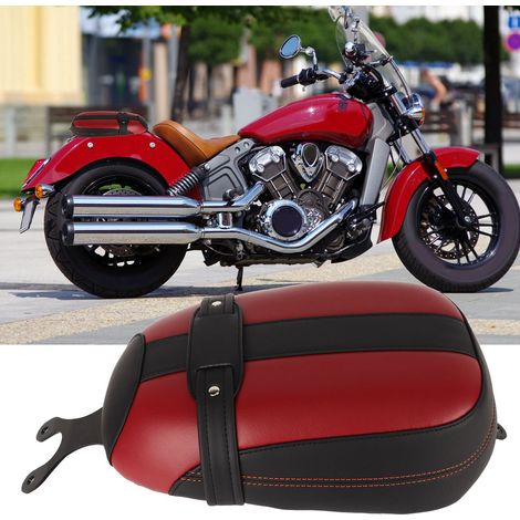 Soziussitzkissen für Indian Scout Motorrad 2015-2022 (hochbelastbar), schwarz und rot (hochbelastbar) (1/5)