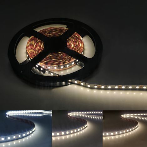 Silamp – Ruban LED 12V 5M 2835 IP20 120LED/m – Blanc froid 6000K – 72W pour éclairage intérieur – Dimmable avec contrôleur compatible (1/5)