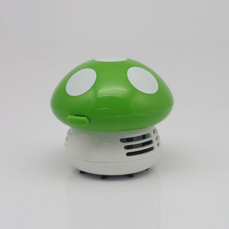 Mini aspirateur de bureau en forme de champignon mignon, aspirateur portable pour poussière de clavier, bureau et maison, nettoyage compact et silencieux (1/3)