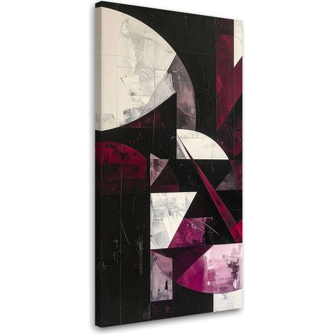 Stampe su Tela, Forme astratte bordeaux, 40x80 (1/5)