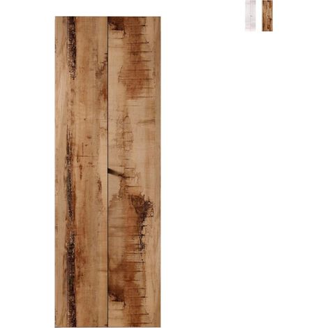 Armadio ufficio soggiorno moderno 2 ante 3 scaffali 63x35x184cm Monts - Legno Naturale
