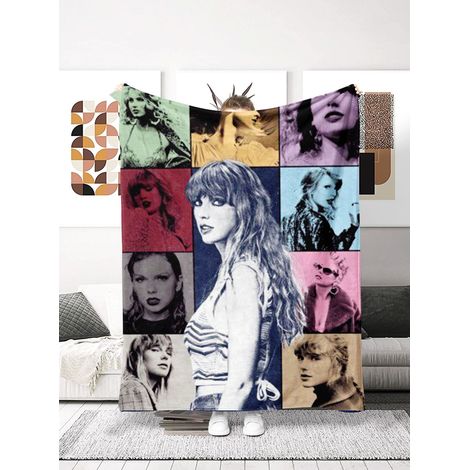 Mikrofaser-Wohndecke mit Musikalbum-Motiv, für Schlafzimmer, Wohnzimmer, Sofa, Auto, 130 x 150 cm (1/4)