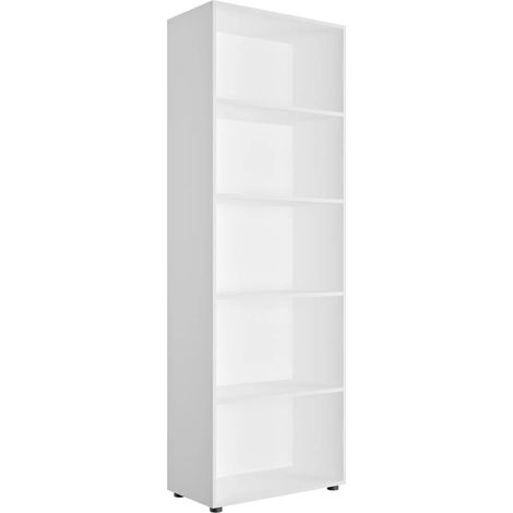 Libreria 5 ripiani bianco cm 68,8x35,3x200 h (1/4)