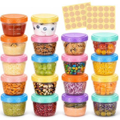18 Pcs 80ml Petit Pot Conservation Alimentaire Boite Plastique (1/5)