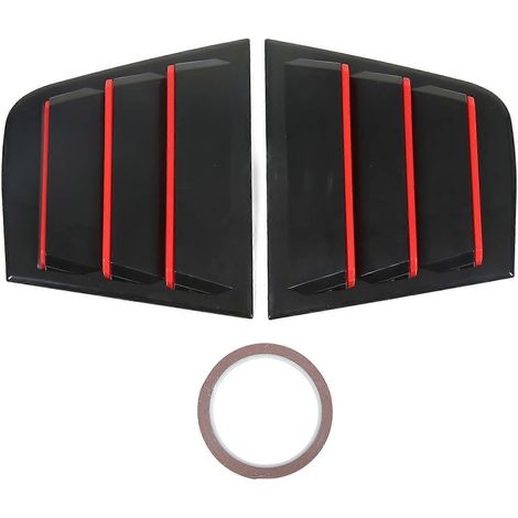 Jeu de 2 Évents d'Aération Latéraux en ABS pour Dodge Charger 2015-2022, Caches de Vitre avec Prises d'Air, Habillage Auto Noir (1/5)