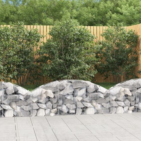 Gabion à arc élevé 150x30x40/60 cm Fer galvanisé