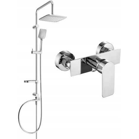 Mexen Sven set doccia esterno con doccia a pioggia e miscelatore doccia Alexa, cromo - 71240262-00 (1/3)