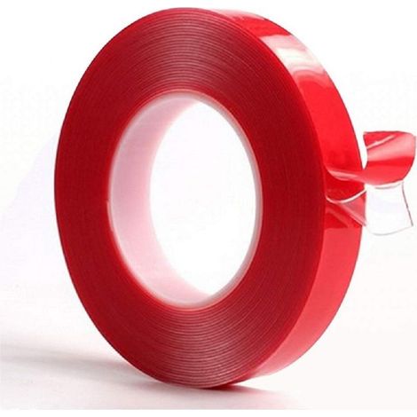 10m x 10mm Clear Double Sided Acrylic Foam Mounting Tape - Weatherproof Glue - Heat Resistant (1/4)