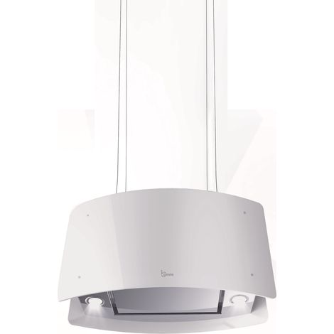 CAMPANA IDEAL cm. 70x35 -Acero inoxidable, cristal blanco - 800 m3/h (1/3)