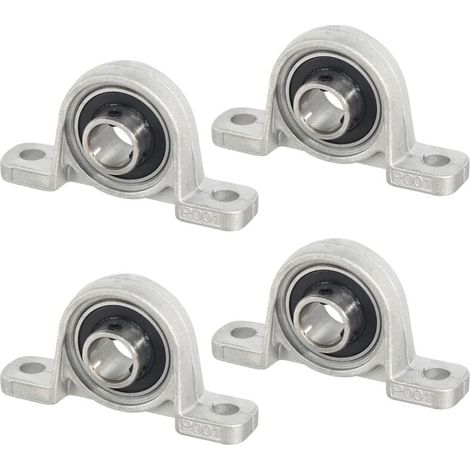 Lot de 4 paliers de roulement de boîtier de 12 mm de diamètre intérieur avec roulement à billes, boîtier pour essieu, arbre, machine, imprimante 3D (1/4)