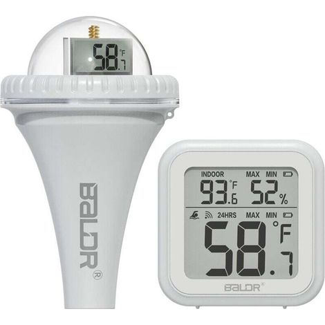 Kabelloses Poolthermometer, hochpräzise Zeitdatenaufzeichnung, wasserdichtes digitales Wasserthermometer, schwimmender Temperaturmesser für Innen- und Außenpools