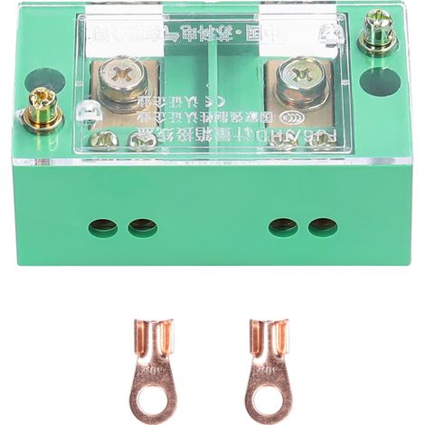 Boîte de jonction portable 60 A 600 V, répartiteur de câbles multifonctionnel pour usage domestique, avec 2 cosses en cuivre (1/5)