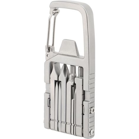 Outil Multifonction Porte-clés 13 en 1, Outil Multifonction Pliable Portable en Acier Inoxydable avec Pince, Ouvre-bouteille, Tournevis pour L'extérieur, Idéal pour les Amateurs