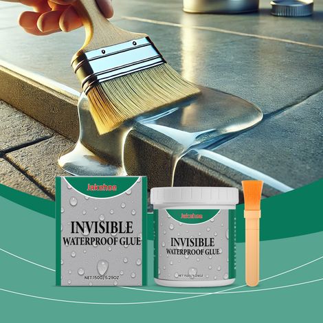Unsichtbarer, wasserfester Klebstoff für Außenwände, Toiletten, Badezimmer und Bodenrisse – Mehrzweck-Abdichtungs- und Leckreparaturbeschichtung – 150 g + Pinsel -- BIEMMEDUE (1/5)