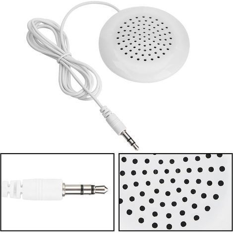 Kissenlautsprecher zum Schlafen, Mini-Bluetooth-Lautsprecher aus weißem ABS-Kunststoff, DIY-Kissenlautsprecher, 3,5-mm-Mini-Stereo-Lautsprecher für MP3-Player, Handy und tragbare CD-Player (1/5)