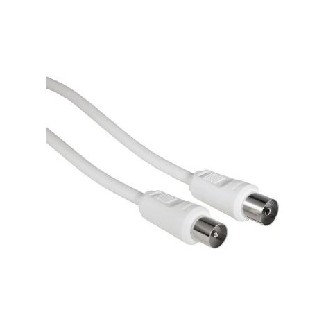 Hama Antennen-Kabel weiß 3m Koax-Stecker/Kupplung 85dB 11905 Kabel und Adapter -TV/Video-