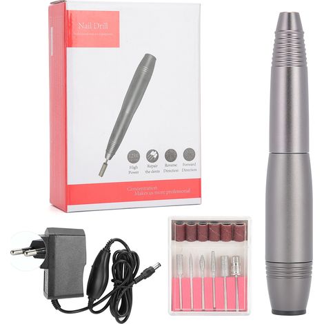 Perceuse à Ongles Portable 20000RPM avec Polisseur - Machine à Manucure Stylo (100-240V) Prise EU (1/5)